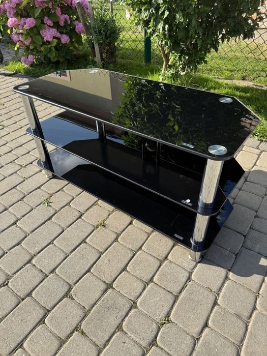 Стіл під телевізор тумба під TV скляна тумба
