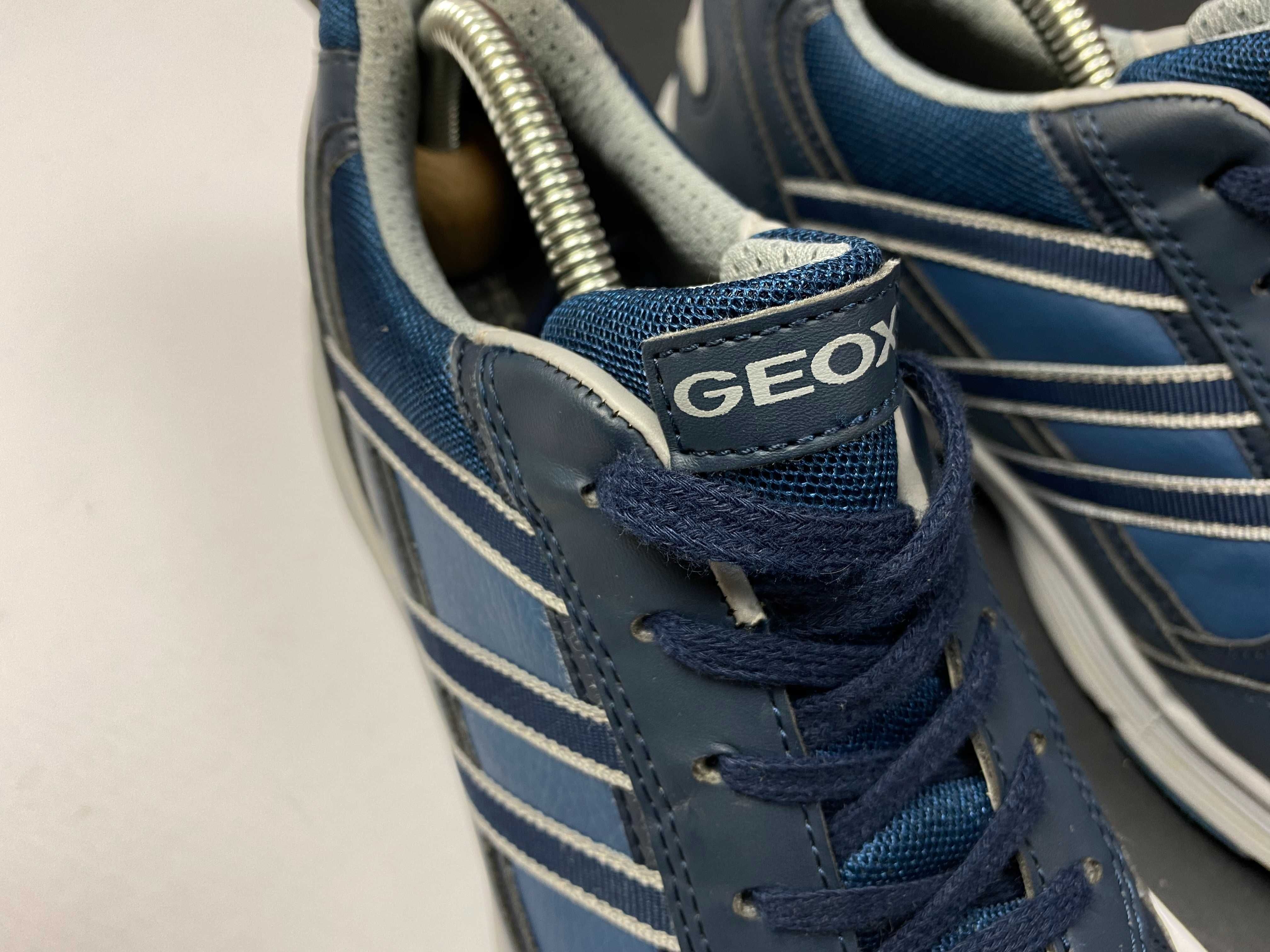 Кроссовки geox original синие кожаные легкие