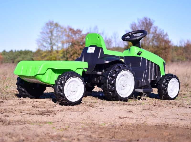 BAWIBUS.PL koparka TRAKTOR na akumulator Z PRZYCZEPĄ dla dzieci autko