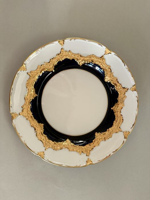 Miśnia cudowne TRIO duża filiżanka kawa/herbata bogato złocona Bform