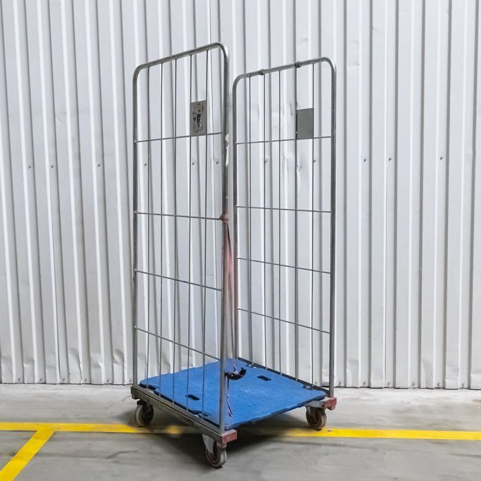 Rollkontener (rollcage,rollbox) wózek siatkowy transportowy niebieski