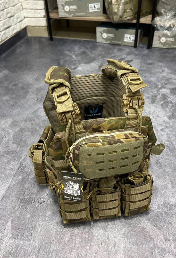 Плитоноска Elite Plate Carrier Single Sword Multicam