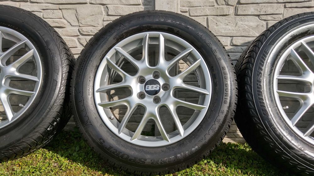 Komplet 4 felgi BBS 7.5" x 18" 5x114,3 opony Dunlop Bridgestone Lexus