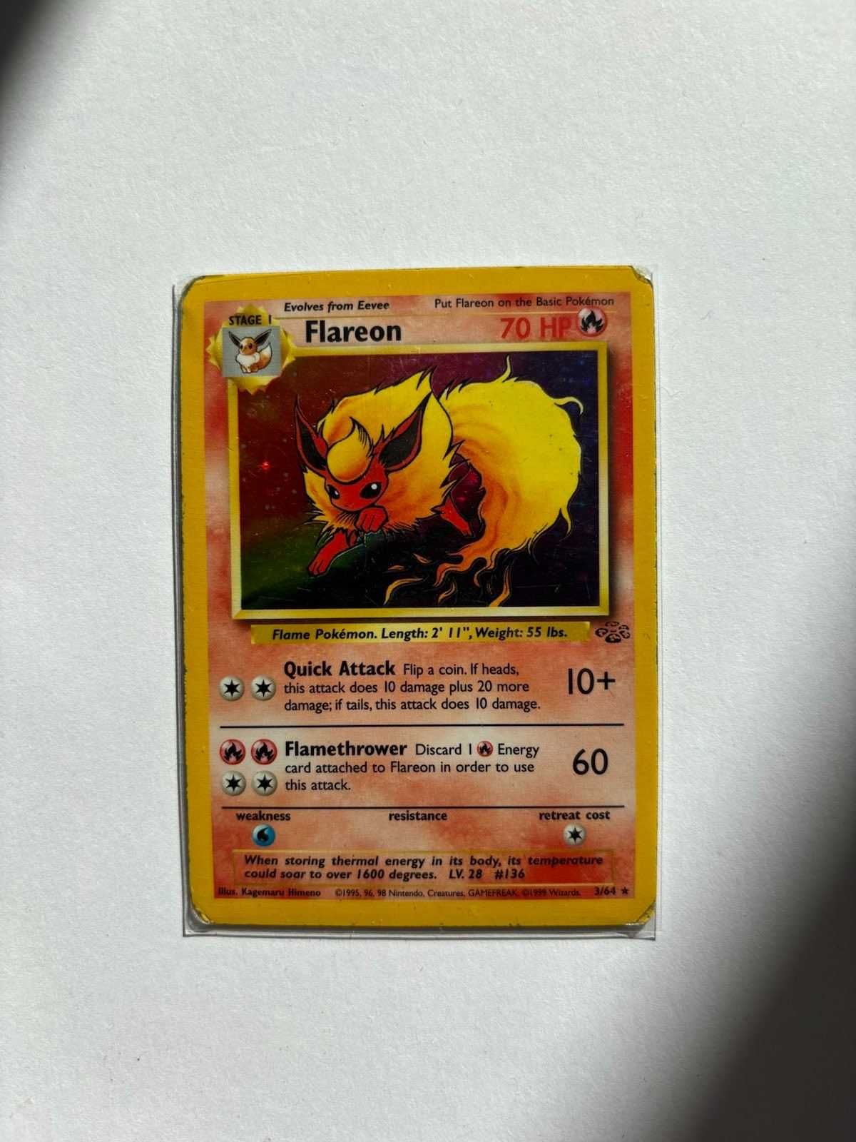 Karta Pokemon Flareon 3/64 jungle - holo!