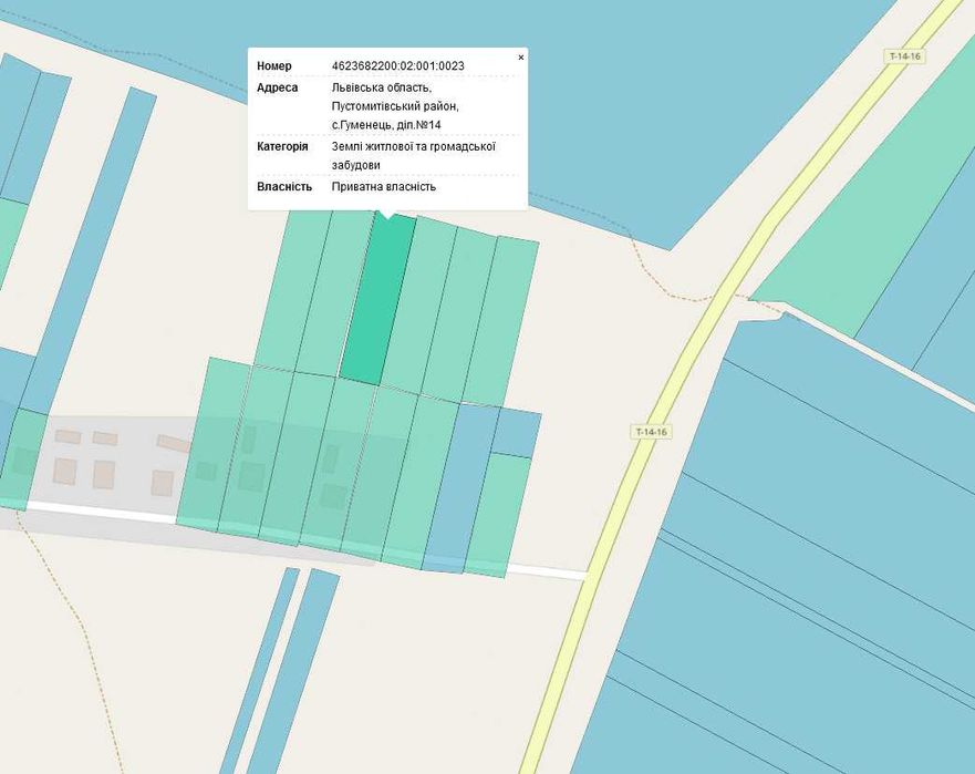 Ділянка під забудову в с. Гуменець ( 0,198 га)
