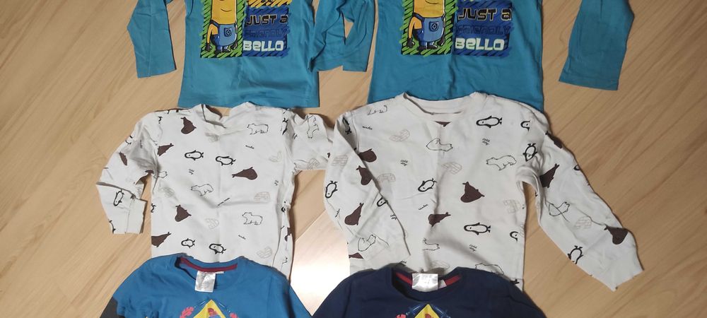 8 szt. Bluzki r.116/122 dla bliźniaków