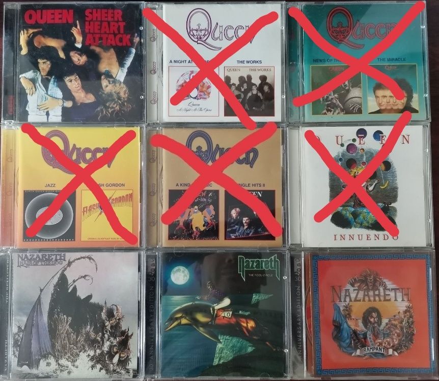 Продаю CD Audio диски групп Queen + Nazareth