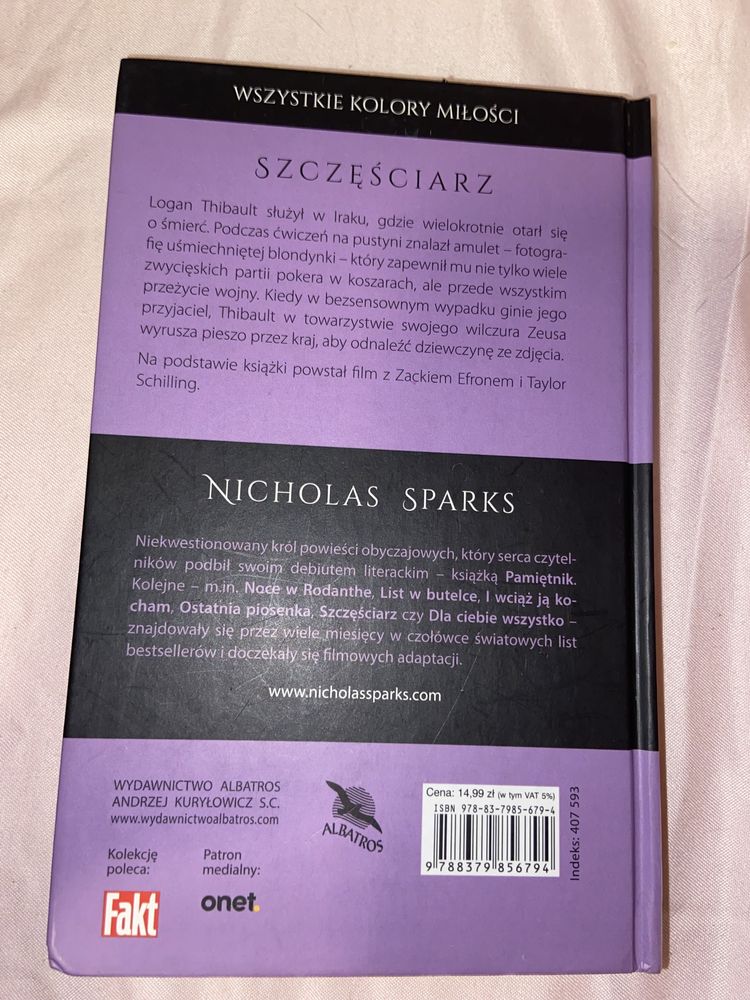 nicholas sparks szczęściarz