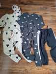Zestaw dres h&m serduszka 110/116