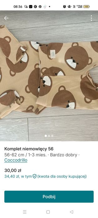 Komplet niemowlęcy 56