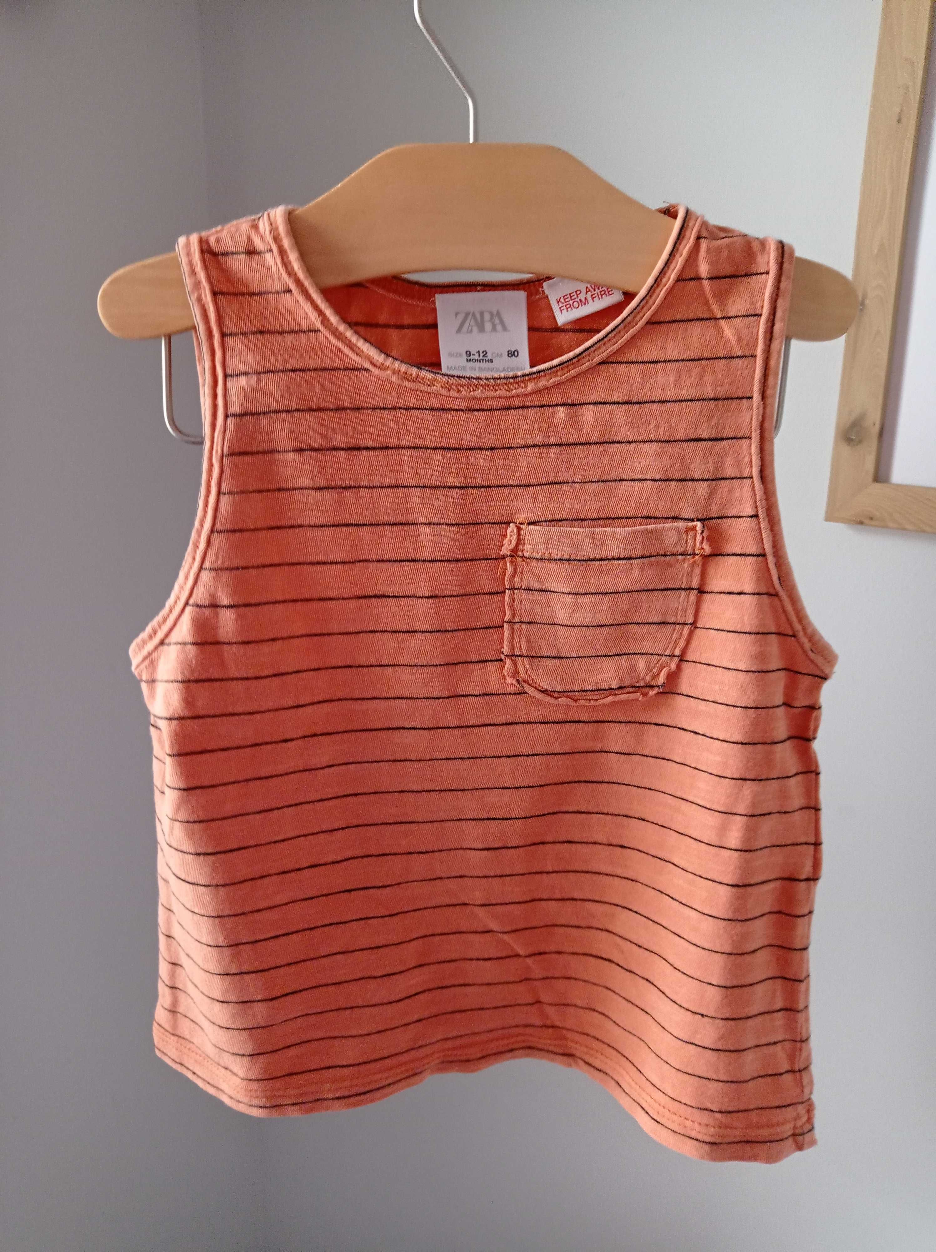 Koszulka T-shirt Top bez Rękawów Zara 80