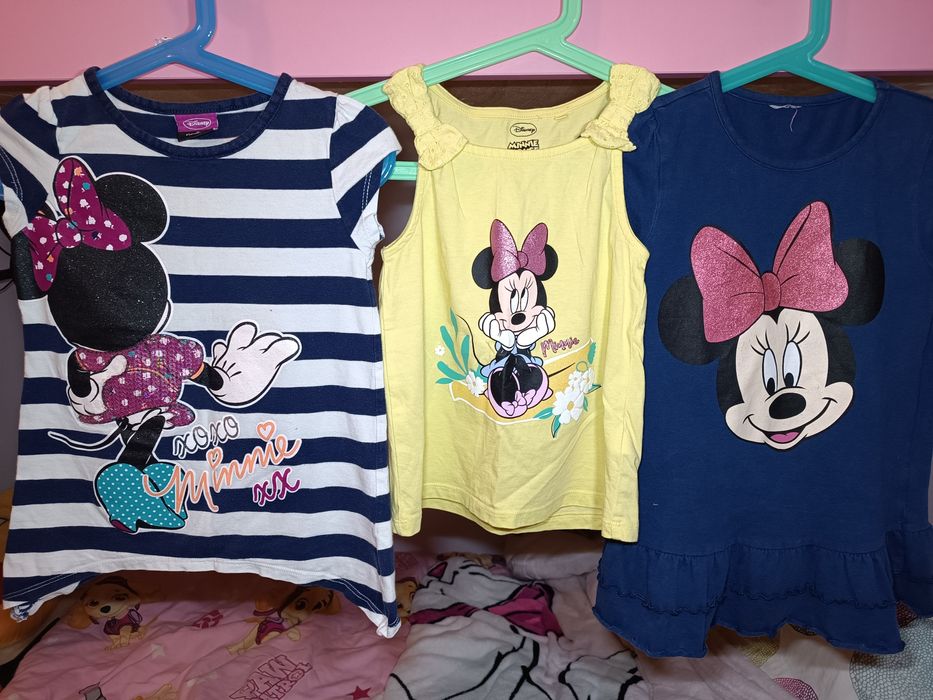 Mega paka Myszka Minnie Disney r. 98/104/110 ciuszki +kocyk + zasłona