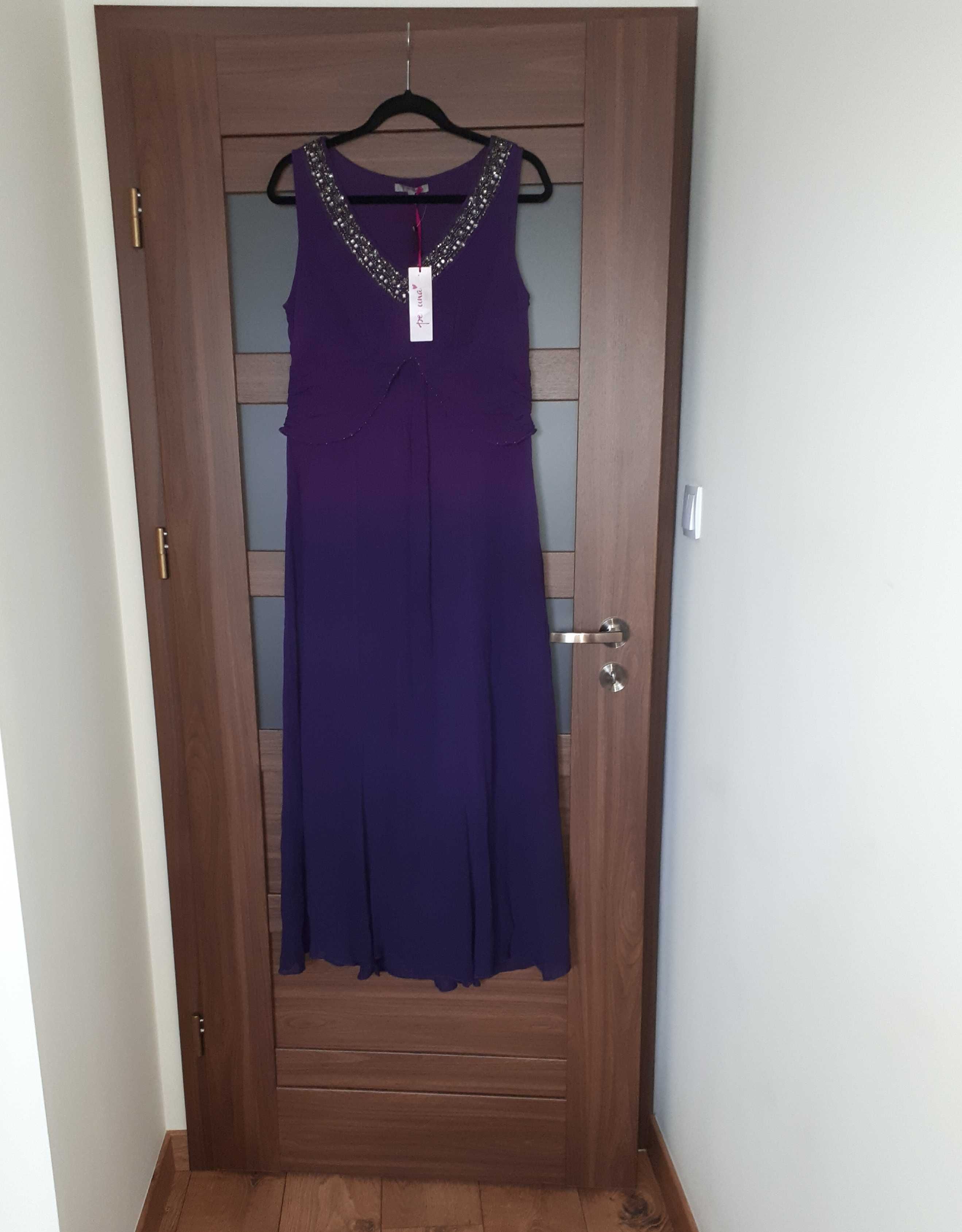 Sukienka suknia Marks&Spencer M&S 14/42 wesele, nowa, śliczna