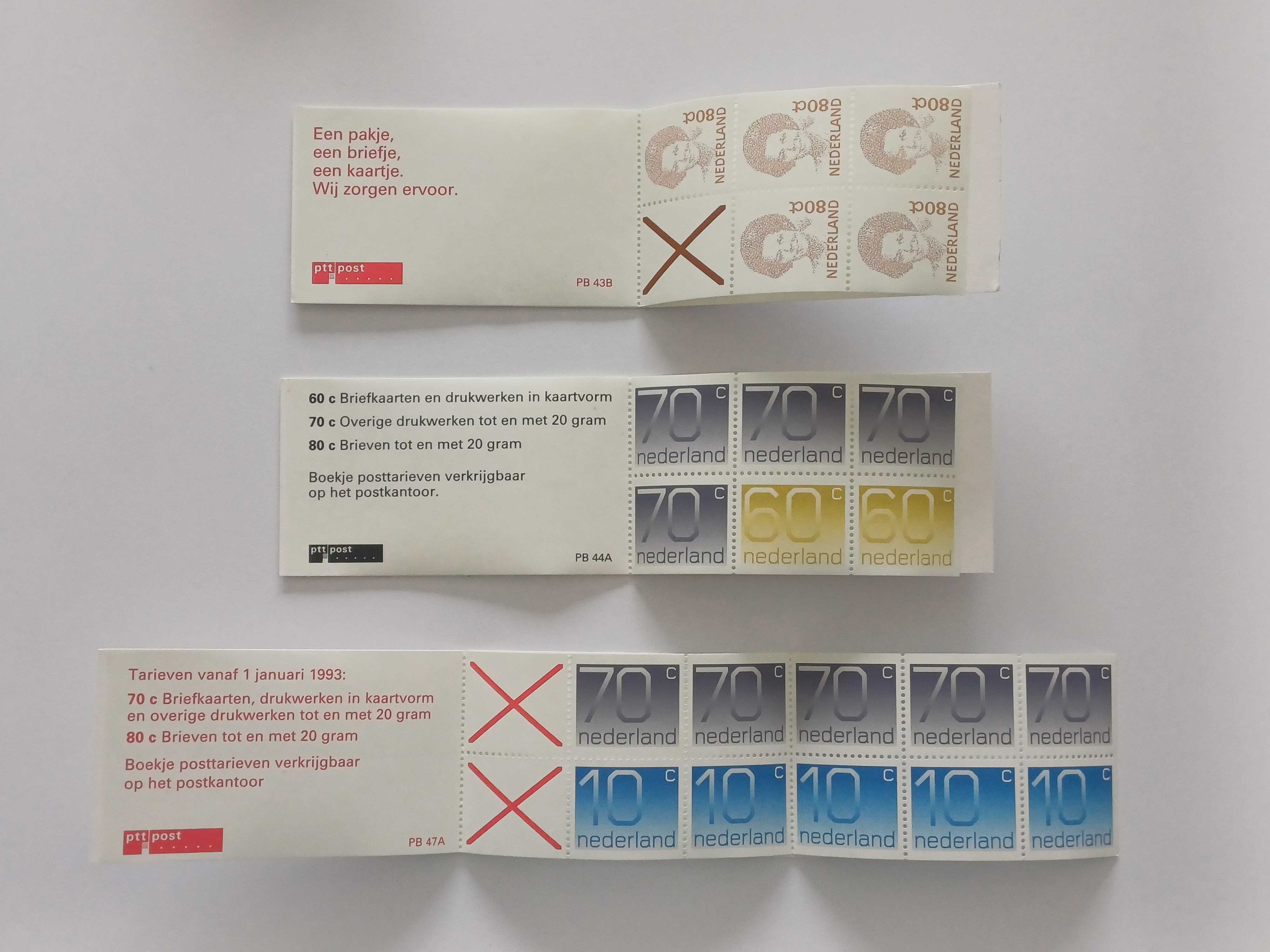 Filatelia - Holanda / Países Baixos – Carteira PB 43B - 1992