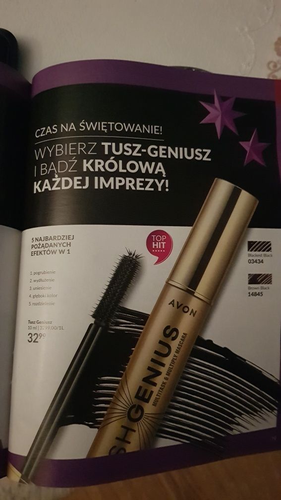 Avon Lash-Genius tusz do rzęs czarny 10ml NOWY