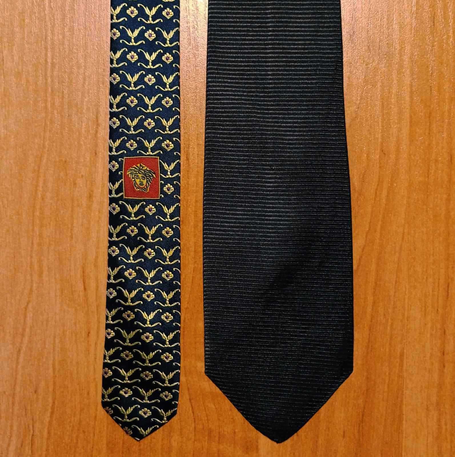 Винтажный мужской шелковый галстук, Versace (Италия).