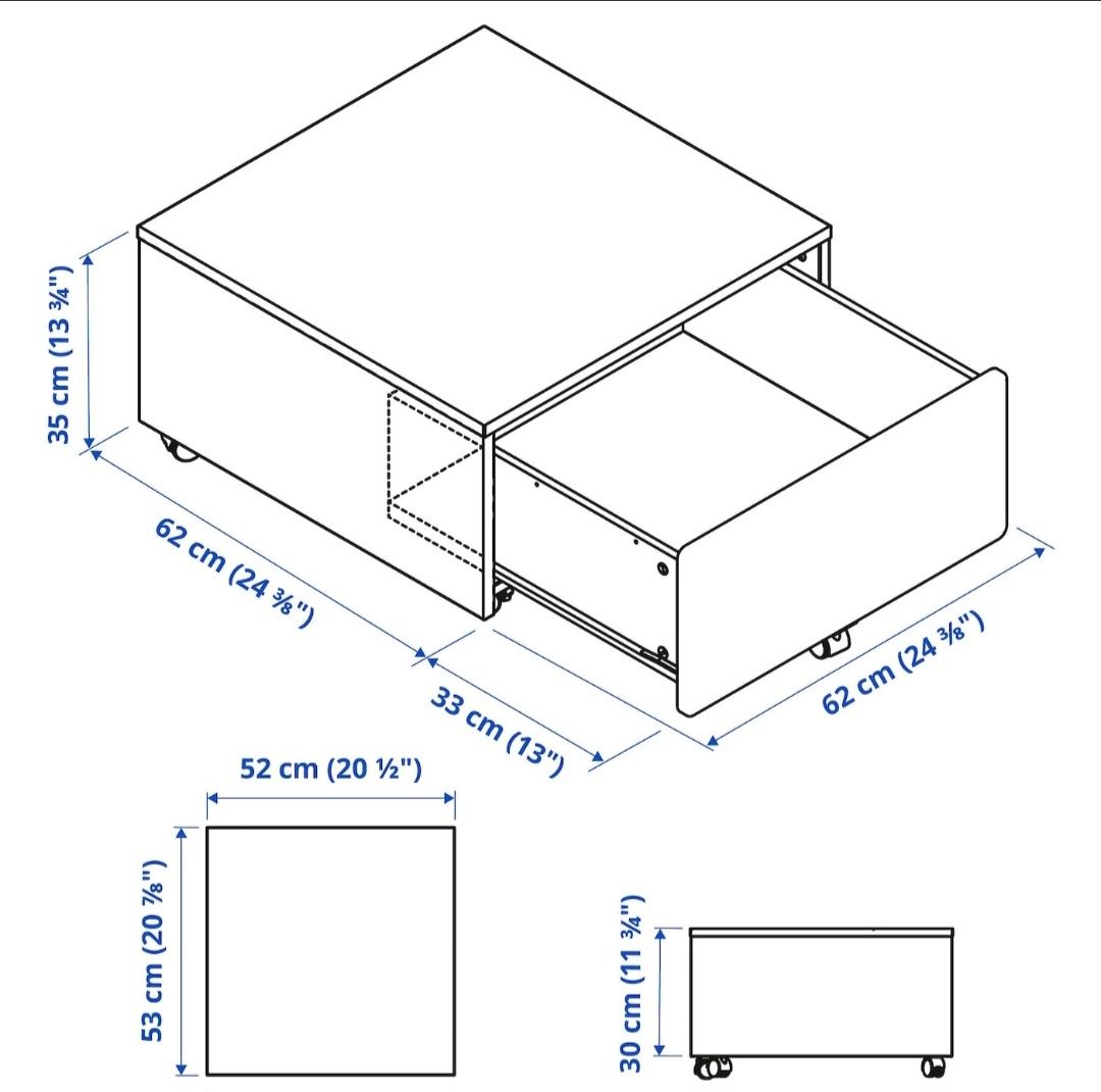 Szafka pojemnik na kółkach Släkt IKEA 3 szt w komplecie