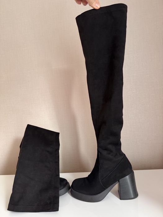 Замшевые ботфорты!!!