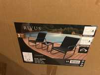 Conjunto de jardim cadeiras e mesa de apoio novo