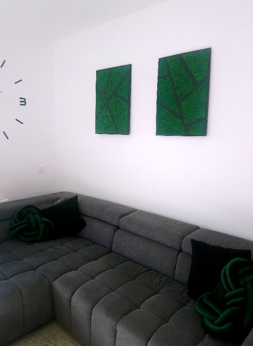 Obraz żywy, mech fiński, 50x70, zielony las, prezent, modern design