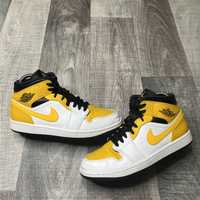 Чоловічі кросівки Nike Air Jordan 1 Retro Mid University Gold 42р