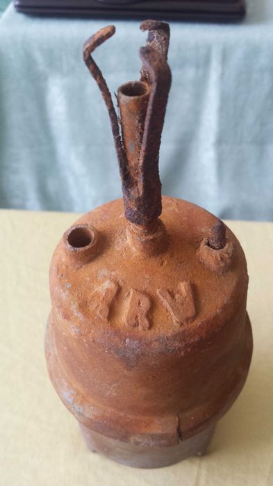 Lampka karbidowa karbidówka przedwojenna antyk sygnatura ARW