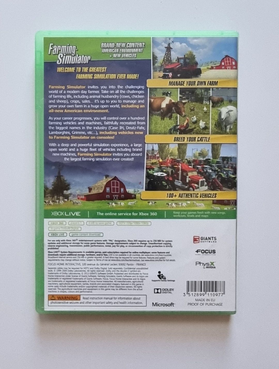 Farming Simulator xbox 360 Polska wersja