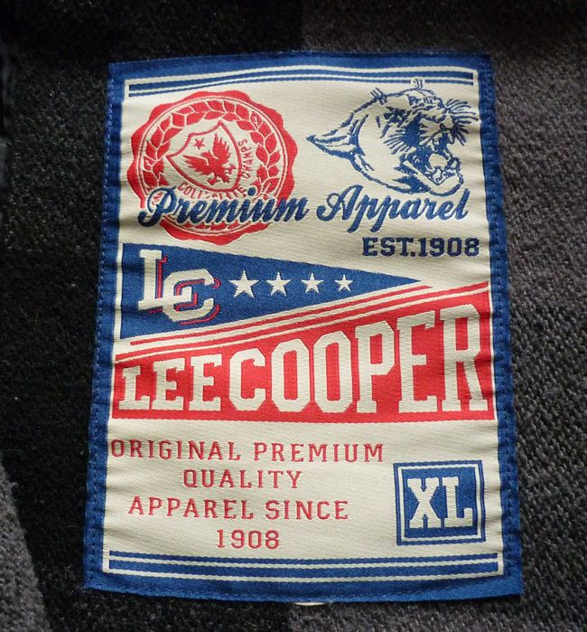 Piękna ciepła wełniana męska kurtka zimowa LEE COOPER rozm. XL kaptur