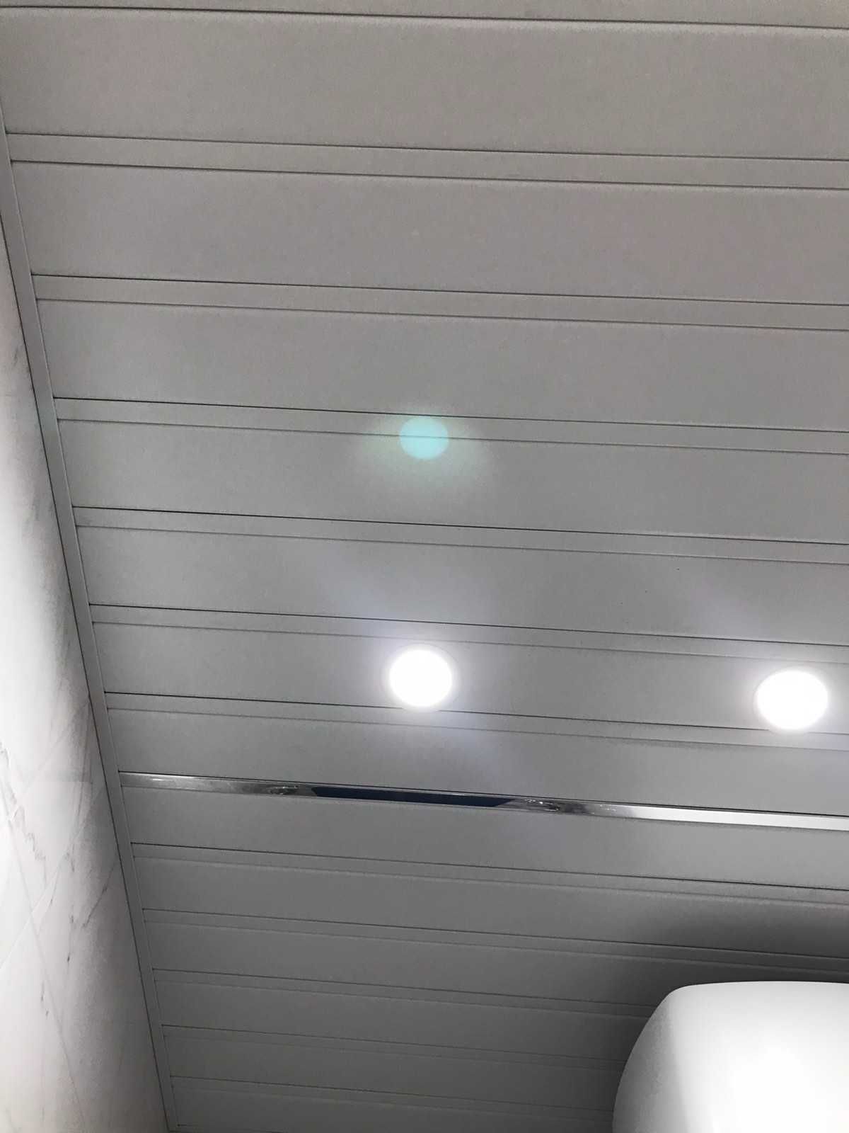 Реечный алюминиевый потолок белый Албес