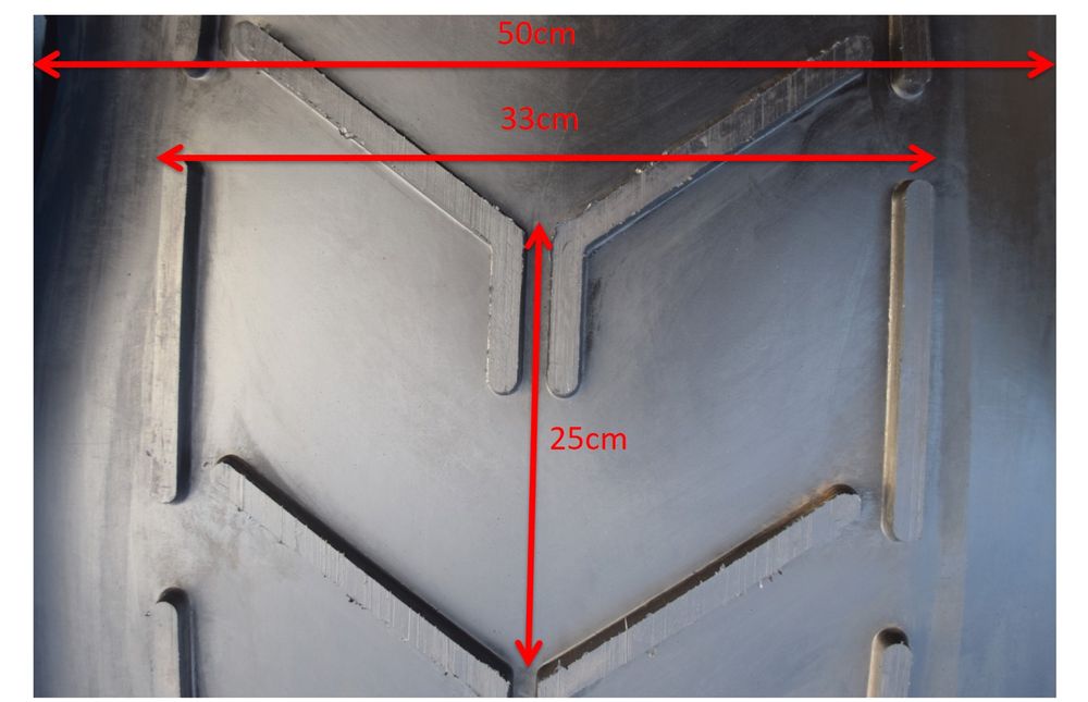 Jodełka 50cm 3-przekładki / Pas Gumowy / Taśmociąg / Taśma