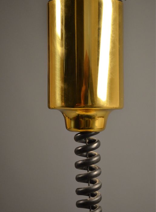 Grande candeeiro vintage em fibra de vidro e mix de Lucite, anos 70.