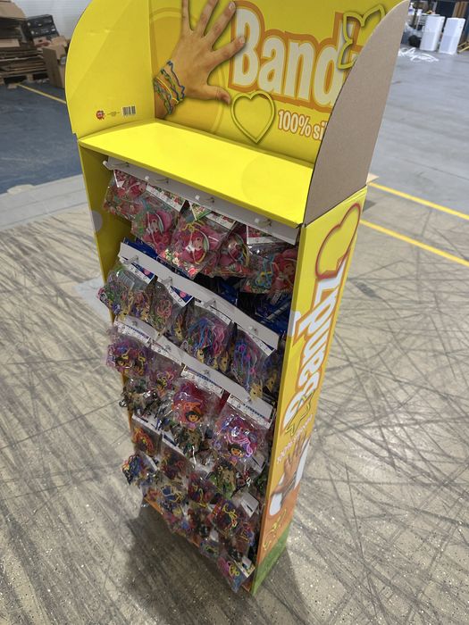 Stojak Silly Bandz gumki bransoletki Marvel Petshop Ben Ten Spongebob