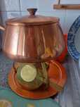 Fondue de cobre usado 1 vez