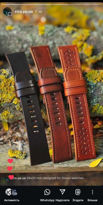Под заказ! Ремешок для часов Diesel Дизель 24 mm 26 мм Браслет на часы