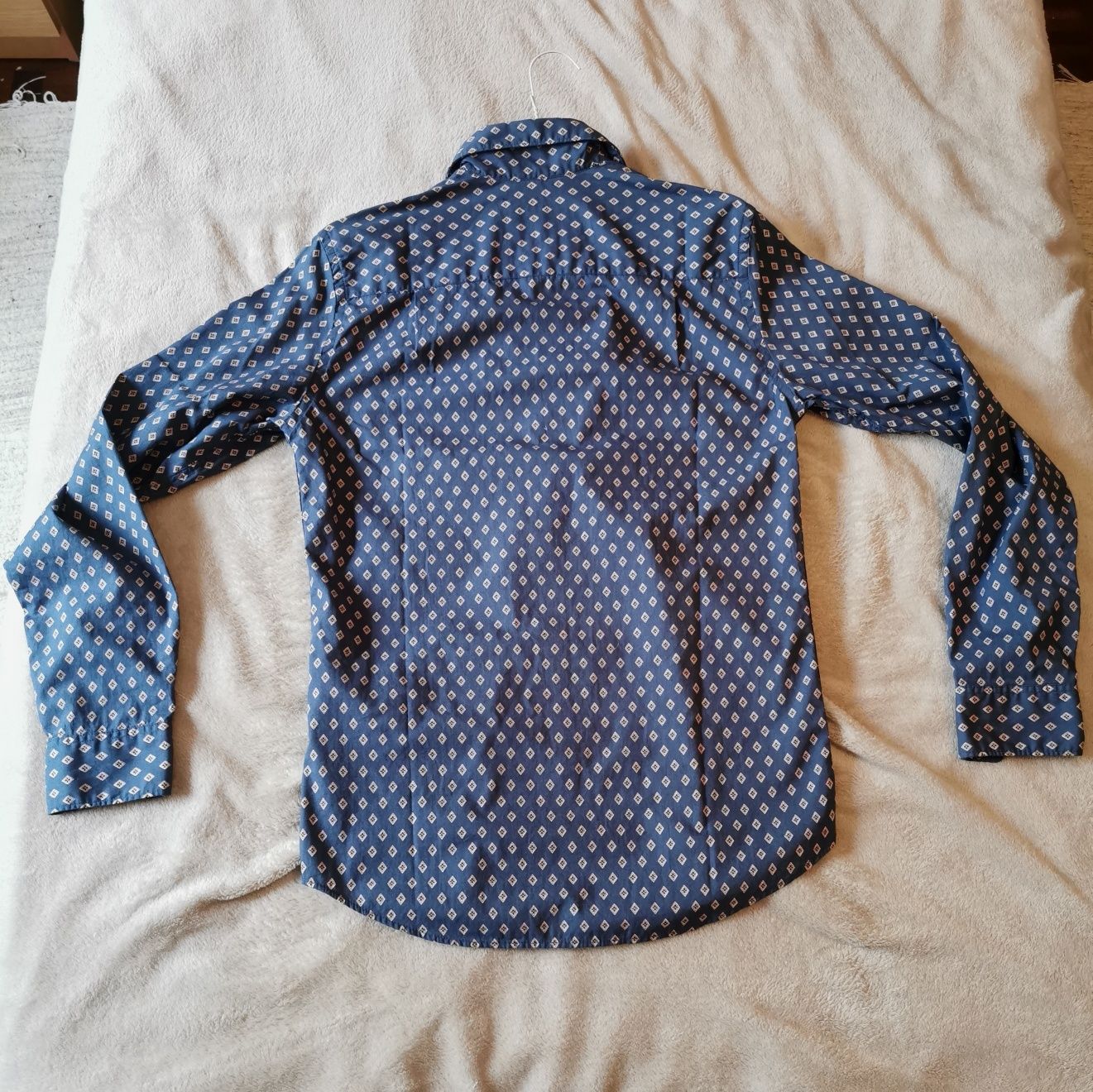 Camisa com padrão da Springfield tamanho S Custom Fit