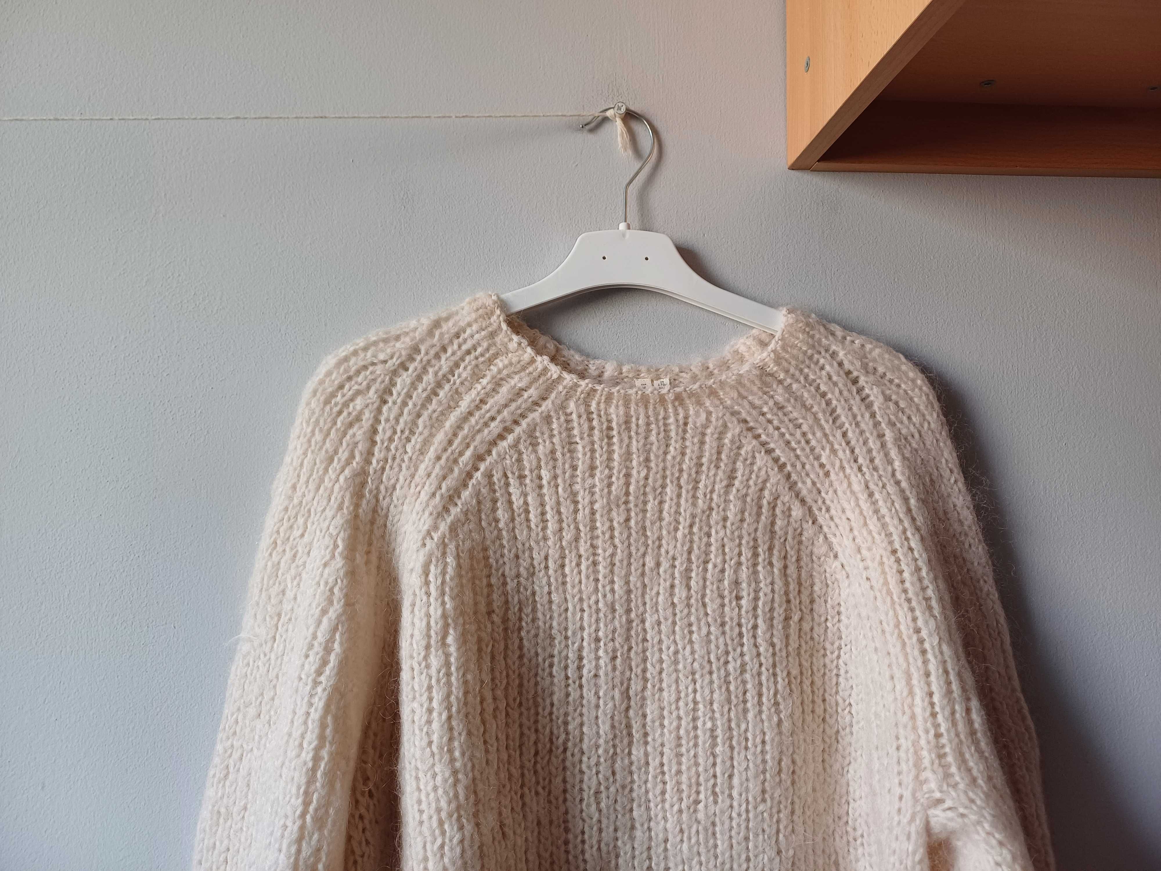 Arket dzianinowy sweter wełna moher rozmiar M
