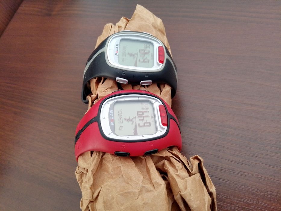 Polar RS200  2 Partnerskie Zegarki Czerwony Czarny  Fitness Uniseks