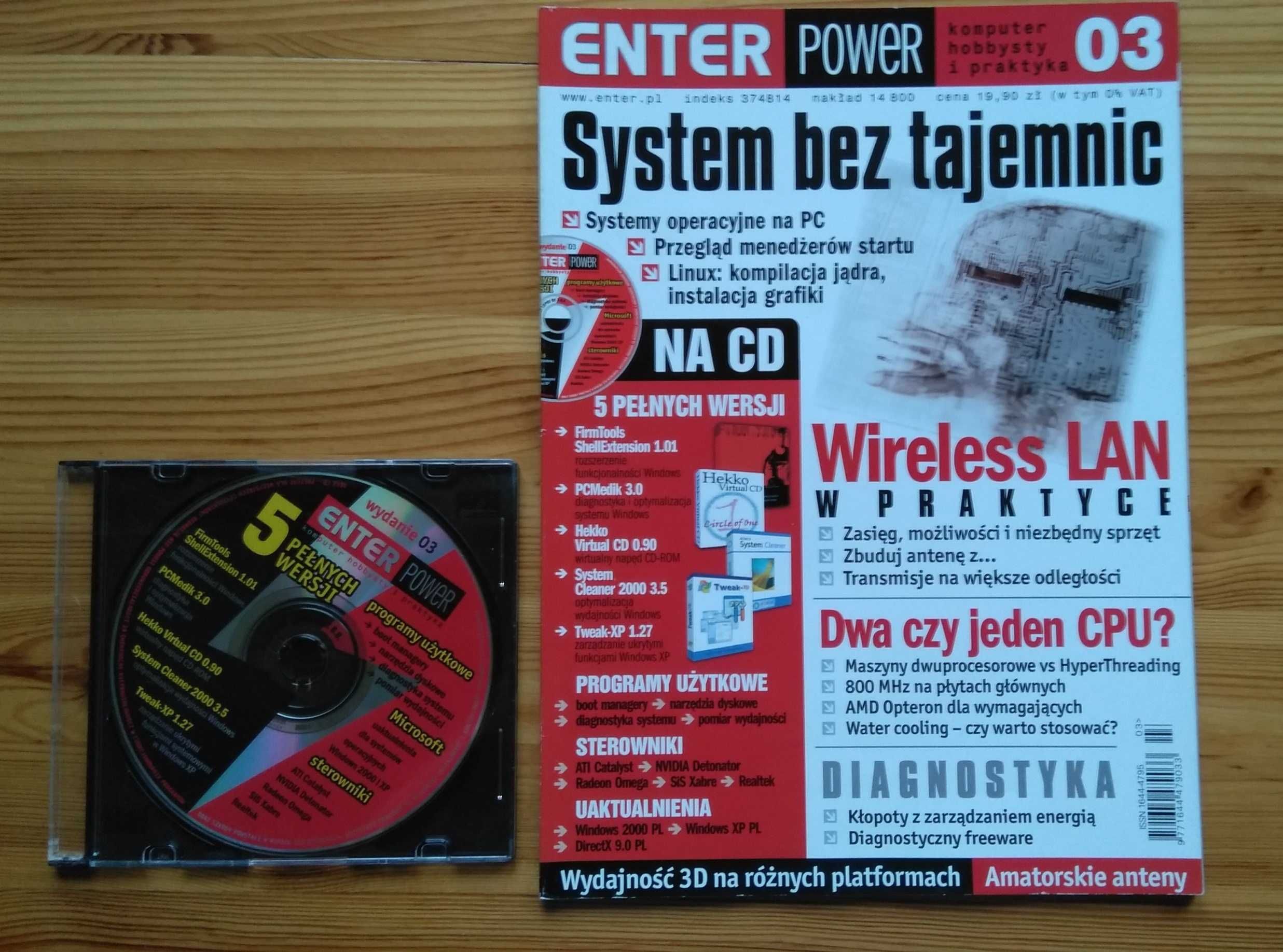 Magazyn komputerowy Enter Power numer 03/2003 + płyta CD