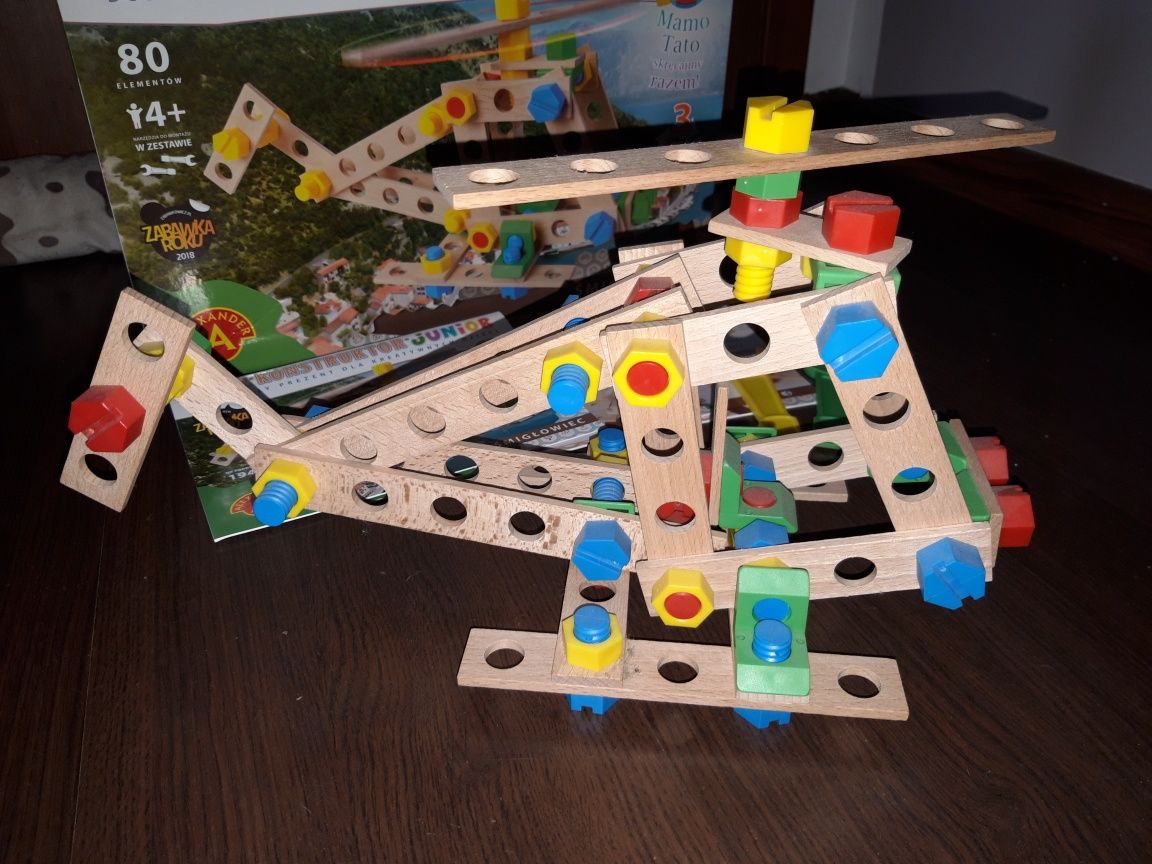 Zestaw Mały Konstruktor Junior 3w1, zabawka Śmigłowiec, Samolot