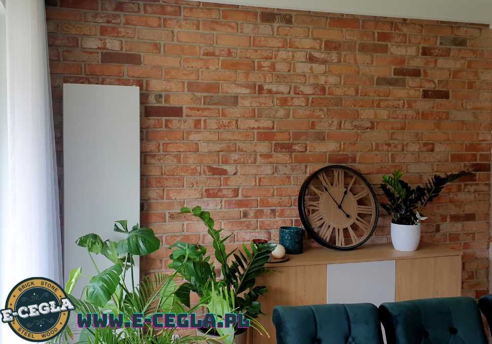 Cegła na ścianę | Płytki z naturalnej cegły rozbiórkowej | Loft