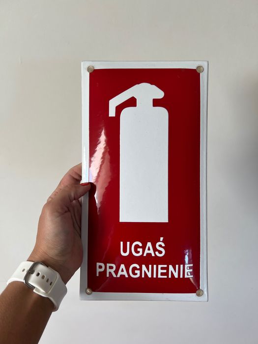 Ugaś pragnienie szyld emaliowany tabliczka 30cm