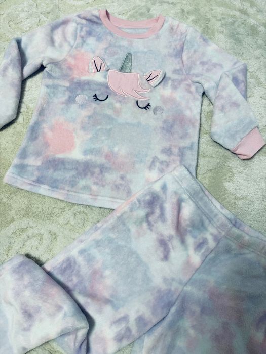 Пижама костюм теплая George для девочки 7-9 лет (128-135 см) Единорог