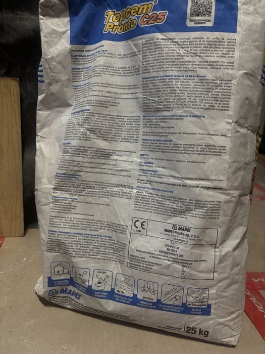MAPEI Topcem Pronto C25 cementowy podkład podłogowy