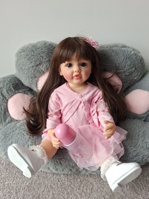 Duza piękna lalka lala 55 cm nowa dlugie wlosy ubranko dodatki