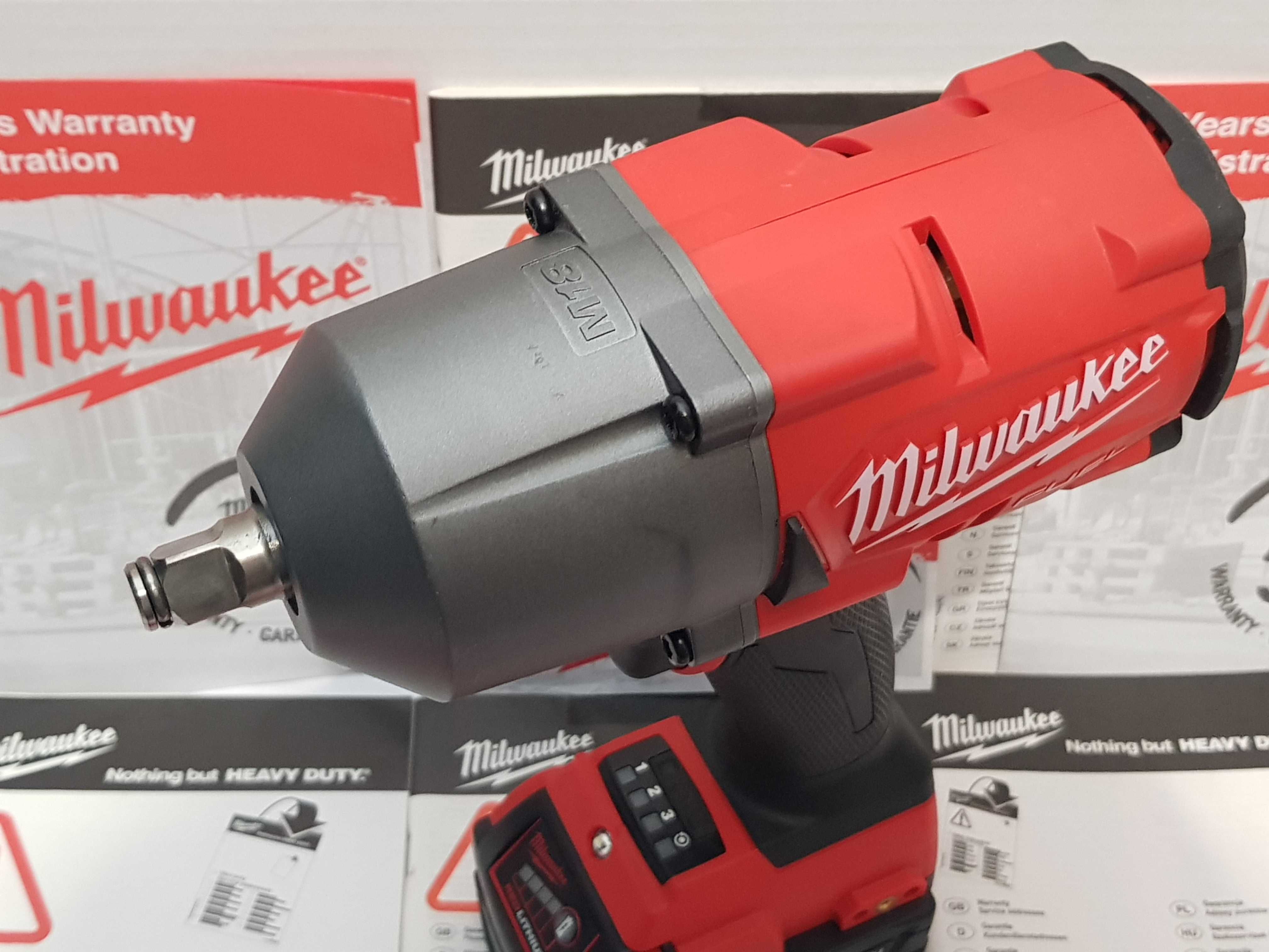Komplet zestaw klucz MILWAUKEE M18 FHIWF 12 +bateria 18v 6Ah NOWY