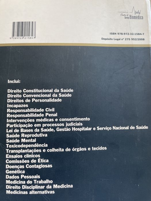 Livro Legislação de Direito da Medicina