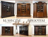 biblioteki antyki stare meble