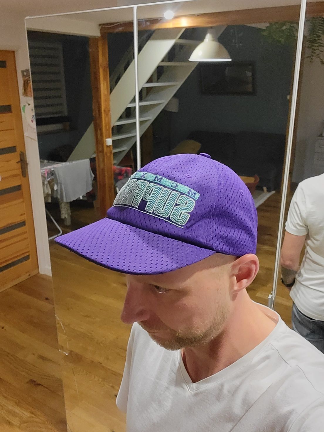 Supreme czapka z daszkiem bejsbolówka fioletowa