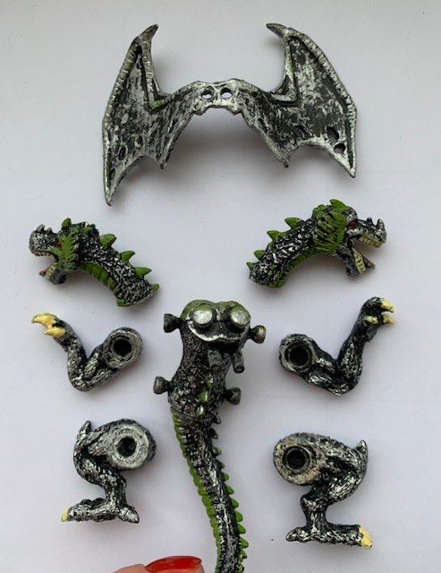 Динозавр двухглавый как конструктор Дракон Змей с 2 головами