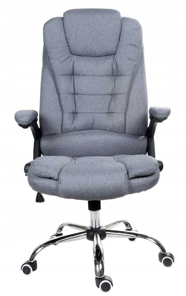 NOWY szary FOTEL biurowy materiałowy FBJ011
